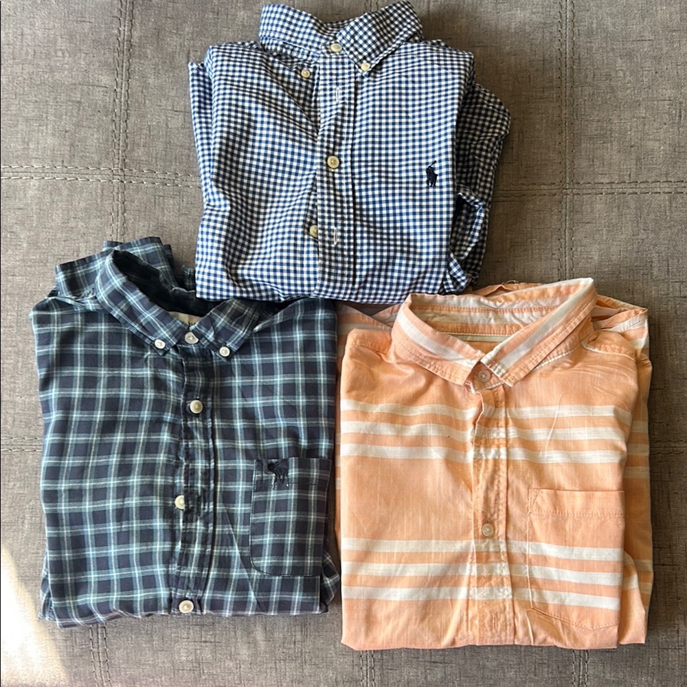 1 polo(10/12) 1 Abercrombie (15/16) 1 Cat&Jack(14)